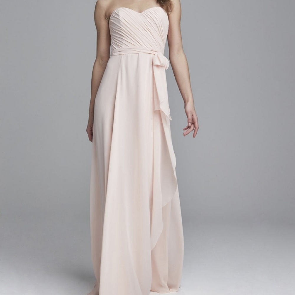 AMSALE BRIDESMAID DRESS, SIZE 6, BLUSH, UN-ALTERED